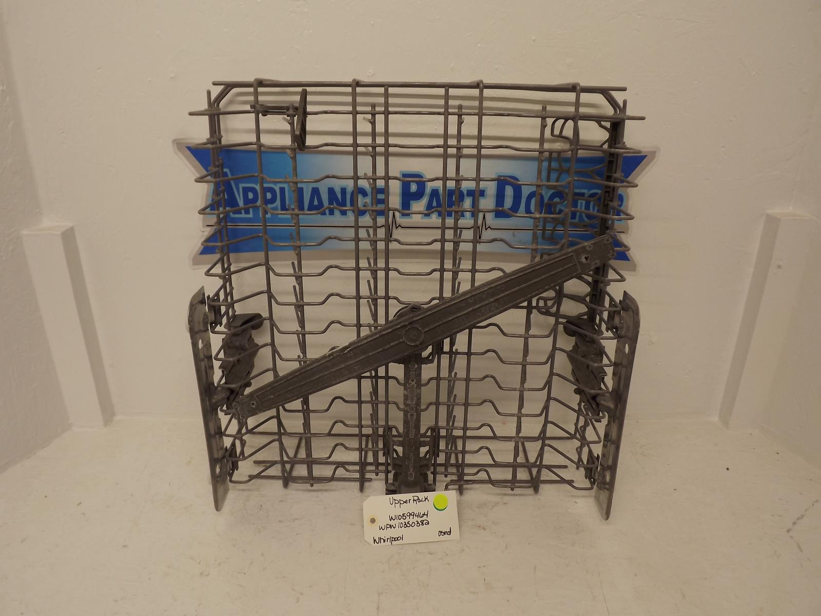 Whirlpool Dishwasher W10599464 WPW10350382 Upper Rack Used Whirlpool Dishwasher W10599464 WPW10350382 Upper Rack Used